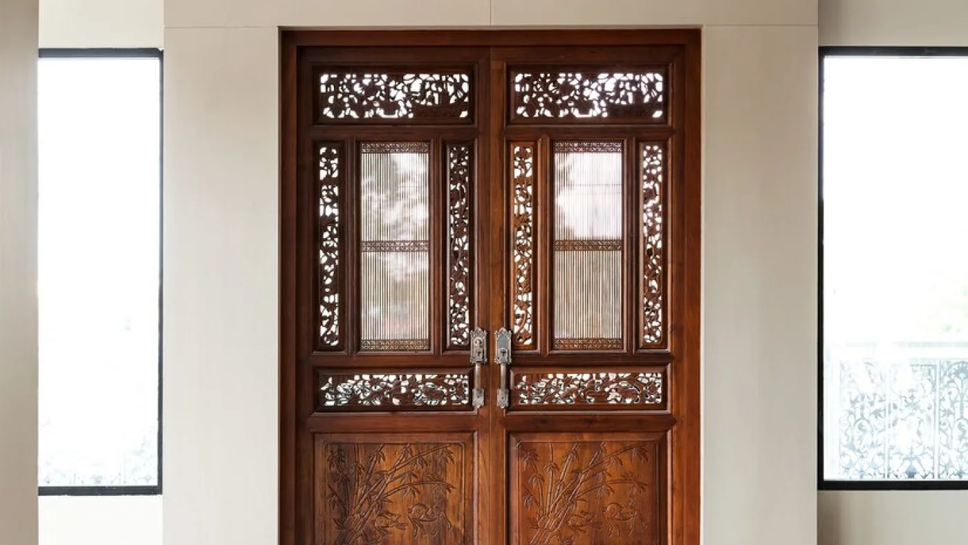 Teak wood doors design