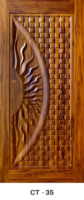 Corner design teak wood doors