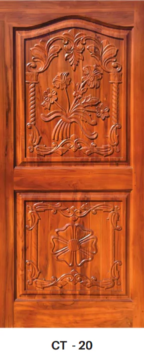 Corner design teak wood doors