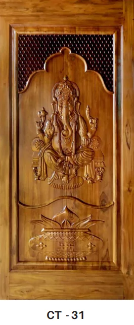 Ganesha teak wood doors